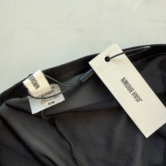 JOAH BROWN ‘Split Hem’ Leggings in Black Mesh - Picture 7 of 7